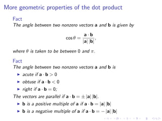 Lesson 2: Vectors and the Dot Product