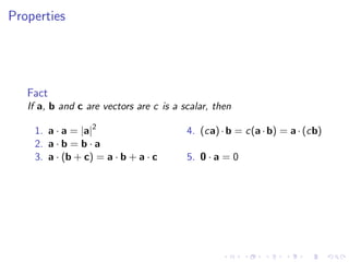 Lesson 2: Vectors and the Dot Product