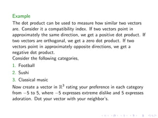 Lesson 2: Vectors and the Dot Product