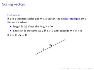 Lesson 2: Vectors and the Dot Product