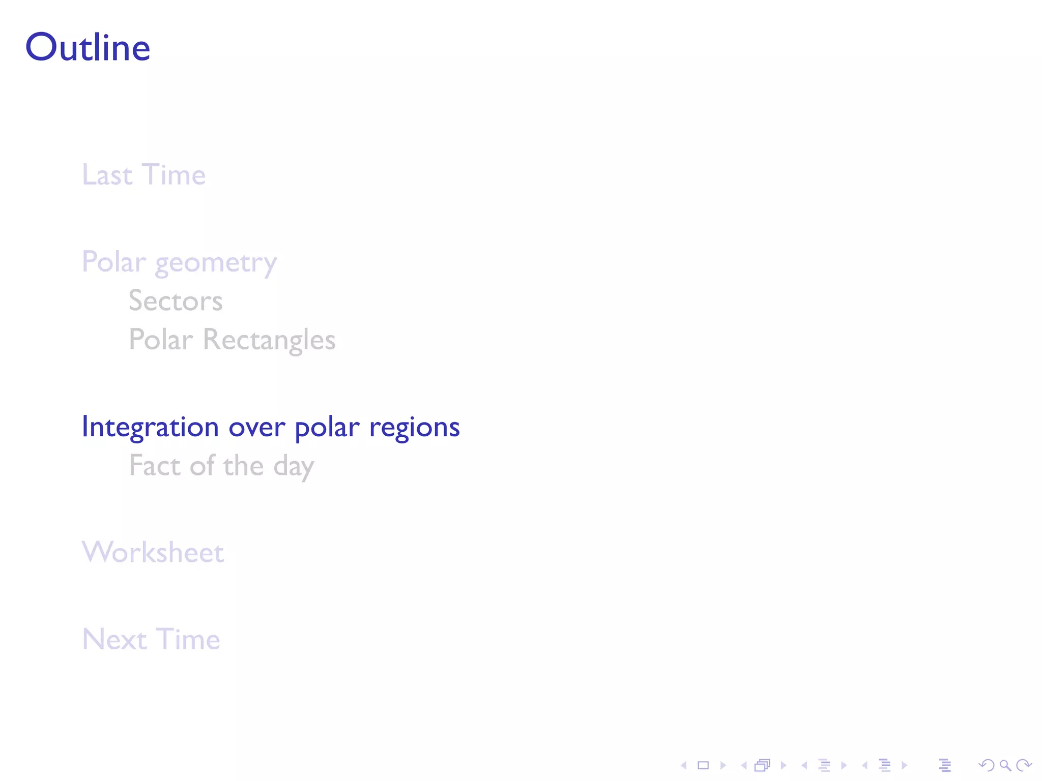 Lesson 20: Integration in Polar Coordinates