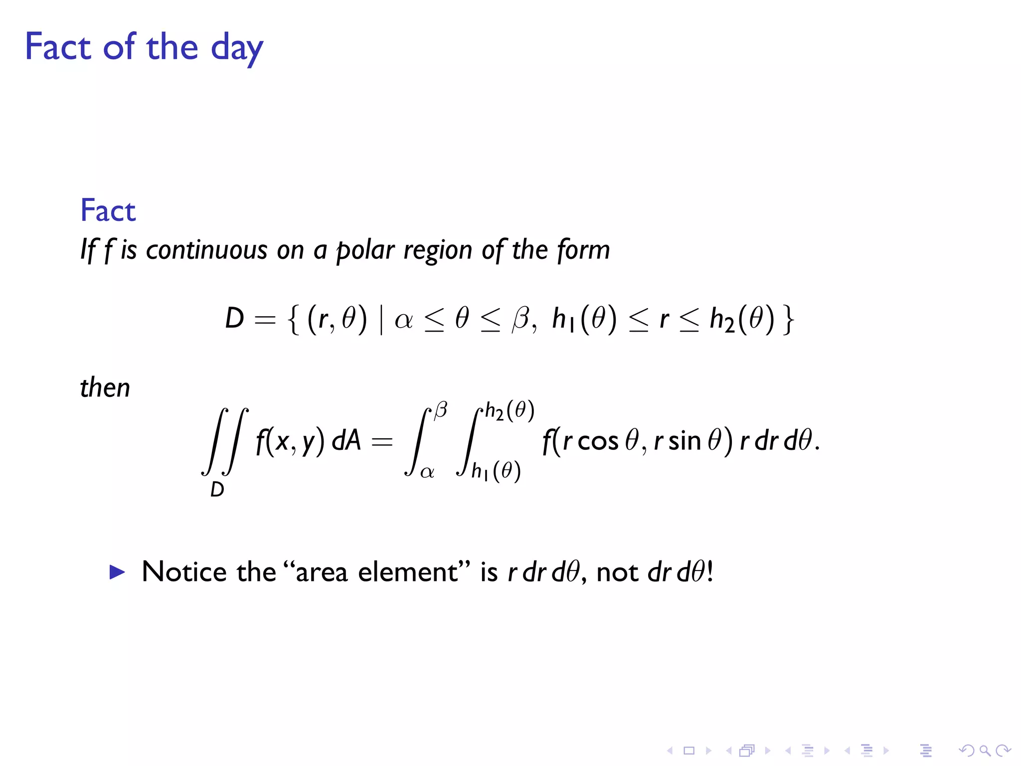 Lesson 20: Integration in Polar Coordinates