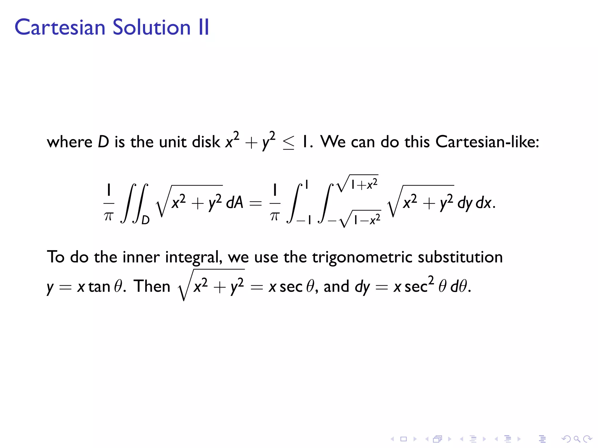 Lesson 20: Integration in Polar Coordinates