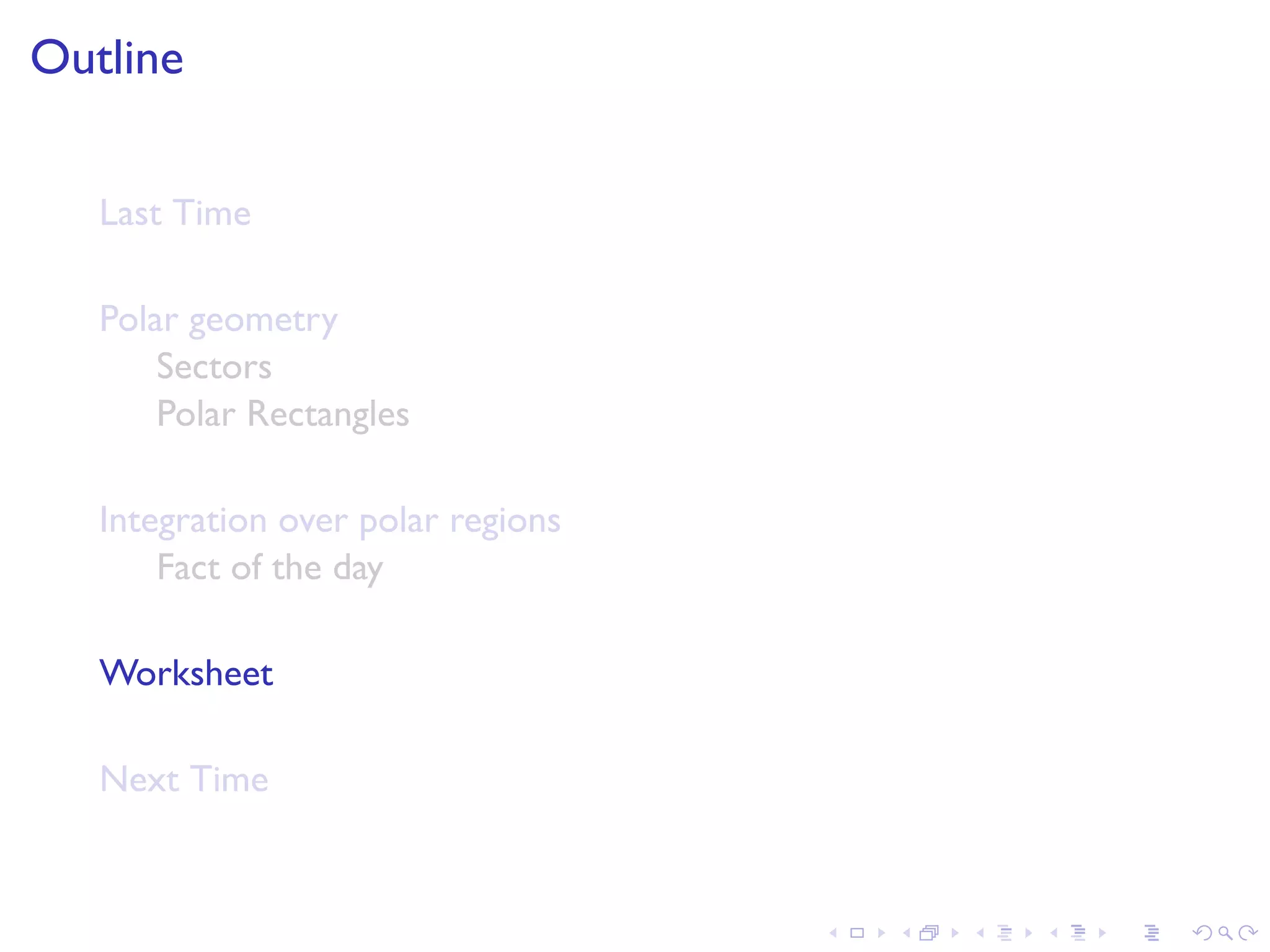 Lesson 20: Integration in Polar Coordinates