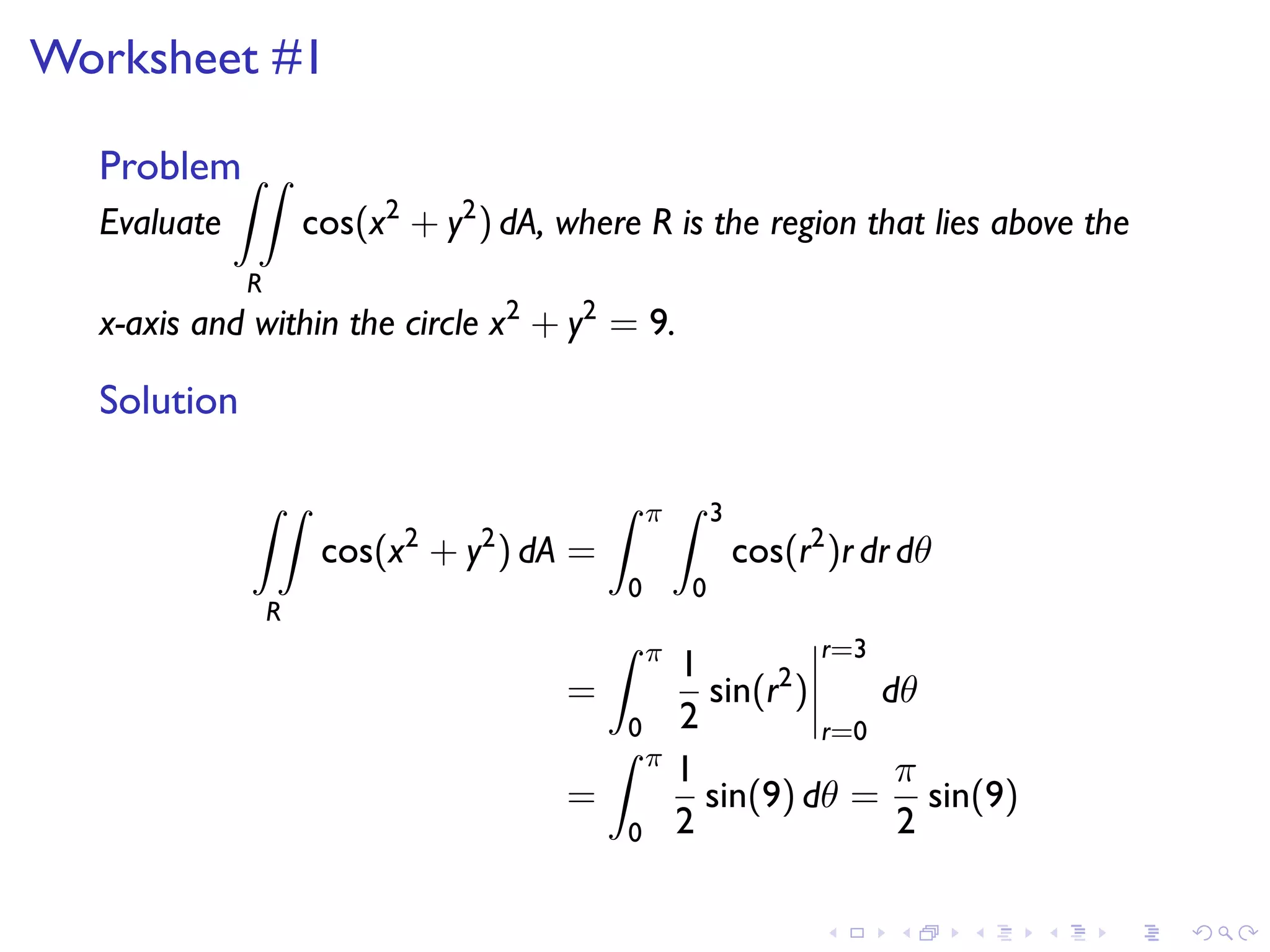 Lesson 20: Integration in Polar Coordinates