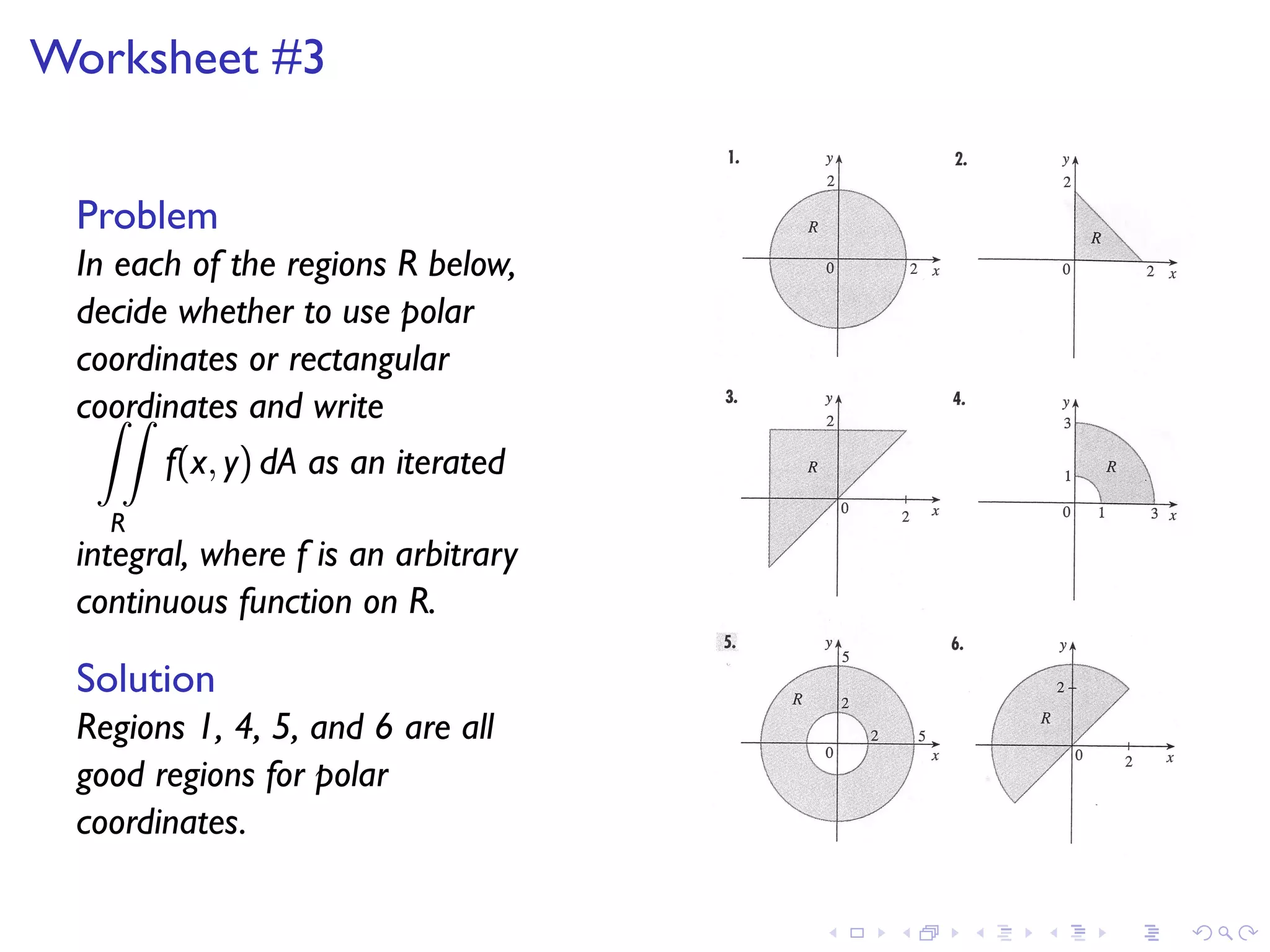 Lesson 20: Integration in Polar Coordinates