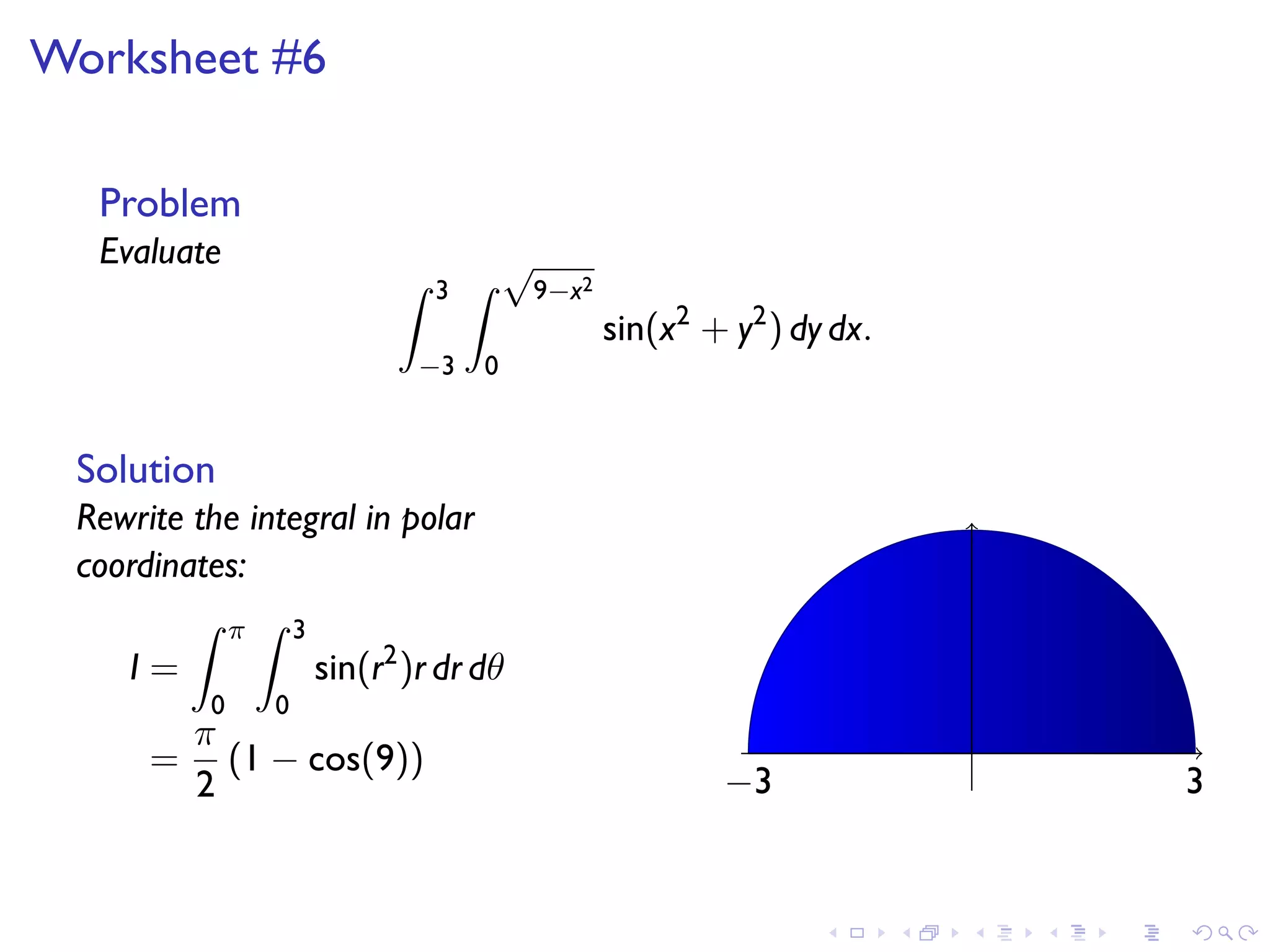 Lesson 20: Integration in Polar Coordinates