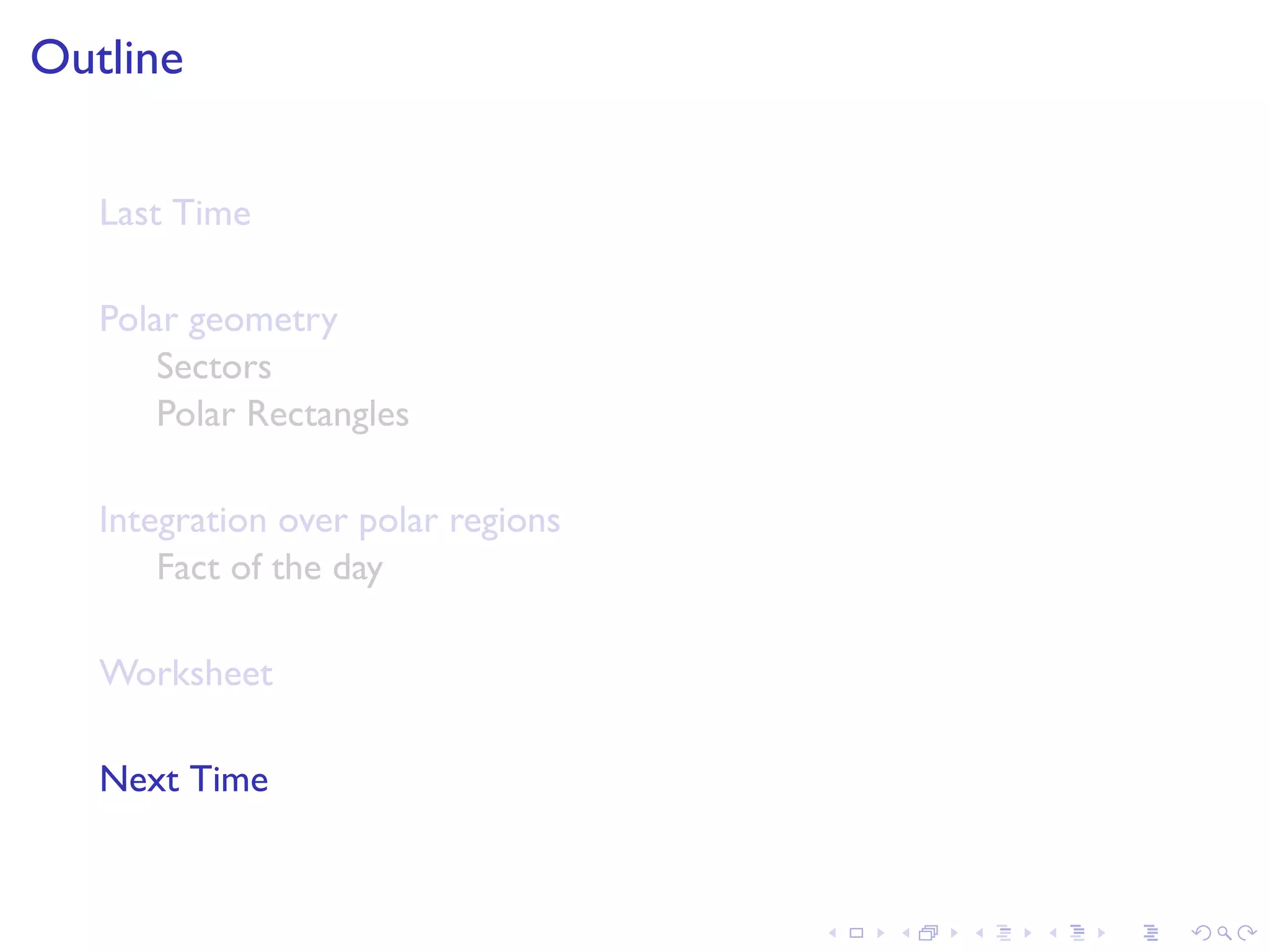 Lesson 20: Integration in Polar Coordinates