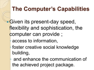 EdTech2 Lesson 11: The Computer as Teacher's Tool | PPTX