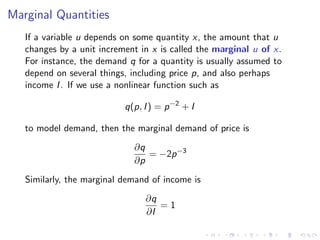 Lesson 21: Partial Derivatives in Economics