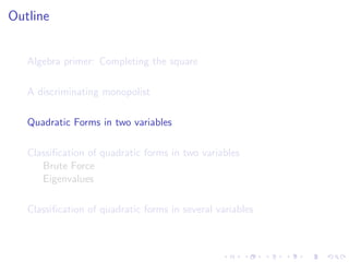 Lesson 22: Quadratic Forms