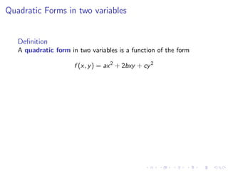 Lesson 22: Quadratic Forms