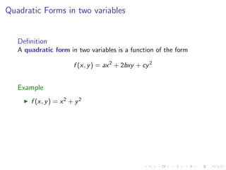 Lesson 22: Quadratic Forms