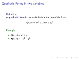 Lesson 22: Quadratic Forms