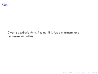 Lesson 22: Quadratic Forms