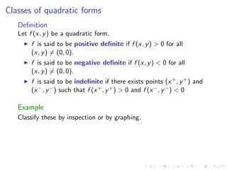 Lesson 22: Quadratic Forms