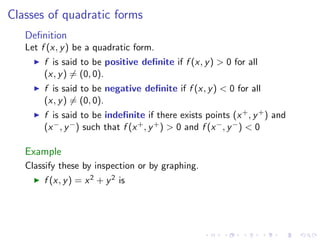 Lesson 22: Quadratic Forms