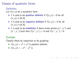 Lesson 22: Quadratic Forms