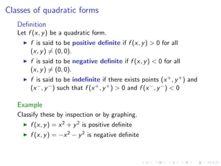 Lesson 22: Quadratic Forms