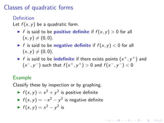 Lesson 22: Quadratic Forms