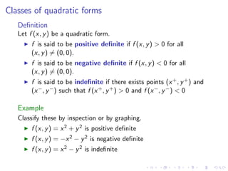 Lesson 22: Quadratic Forms