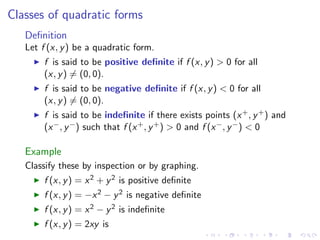 Lesson 22: Quadratic Forms