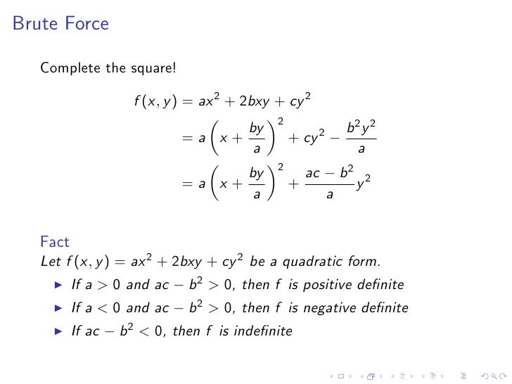 vandring menneskemængde Seminary Lesson 22: Quadratic Forms