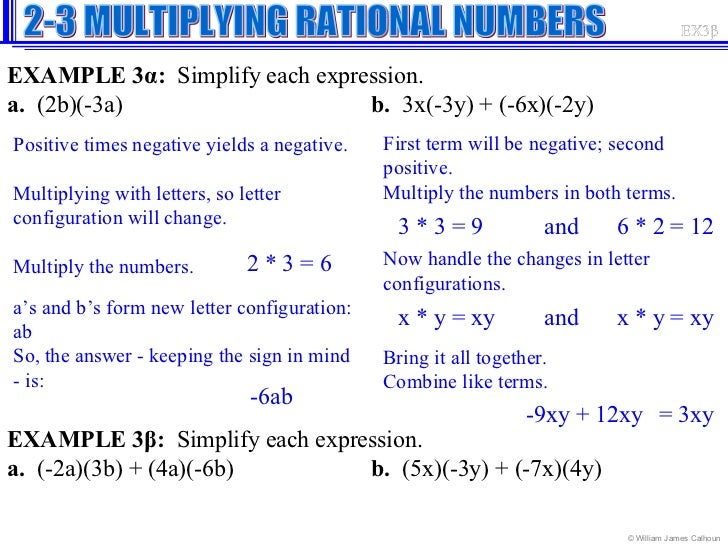 Multiplying Rational Numbers Worksheet