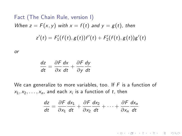Lesson 23 The Chain Rule