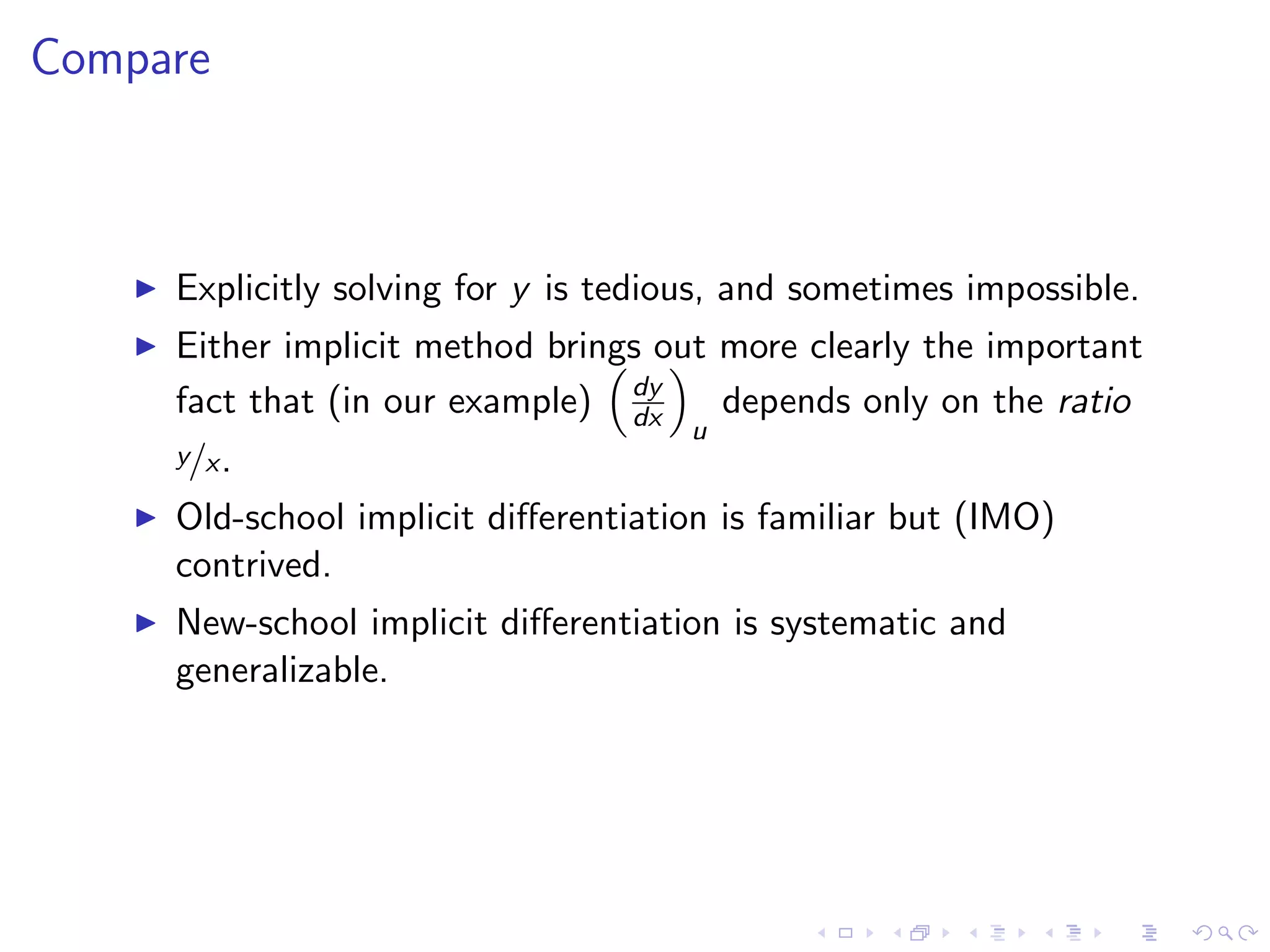 Lesson 24: Implicit Differentiation