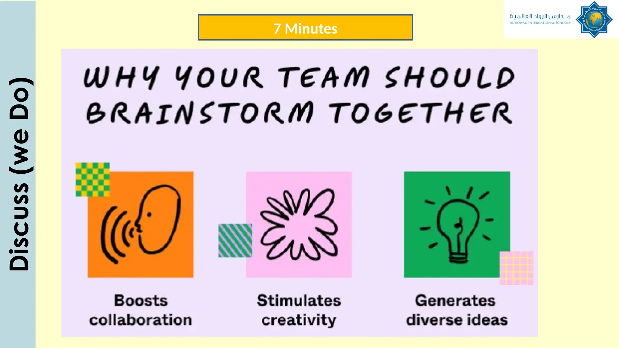 Discuss
(we
Do) 7 Minutes
 