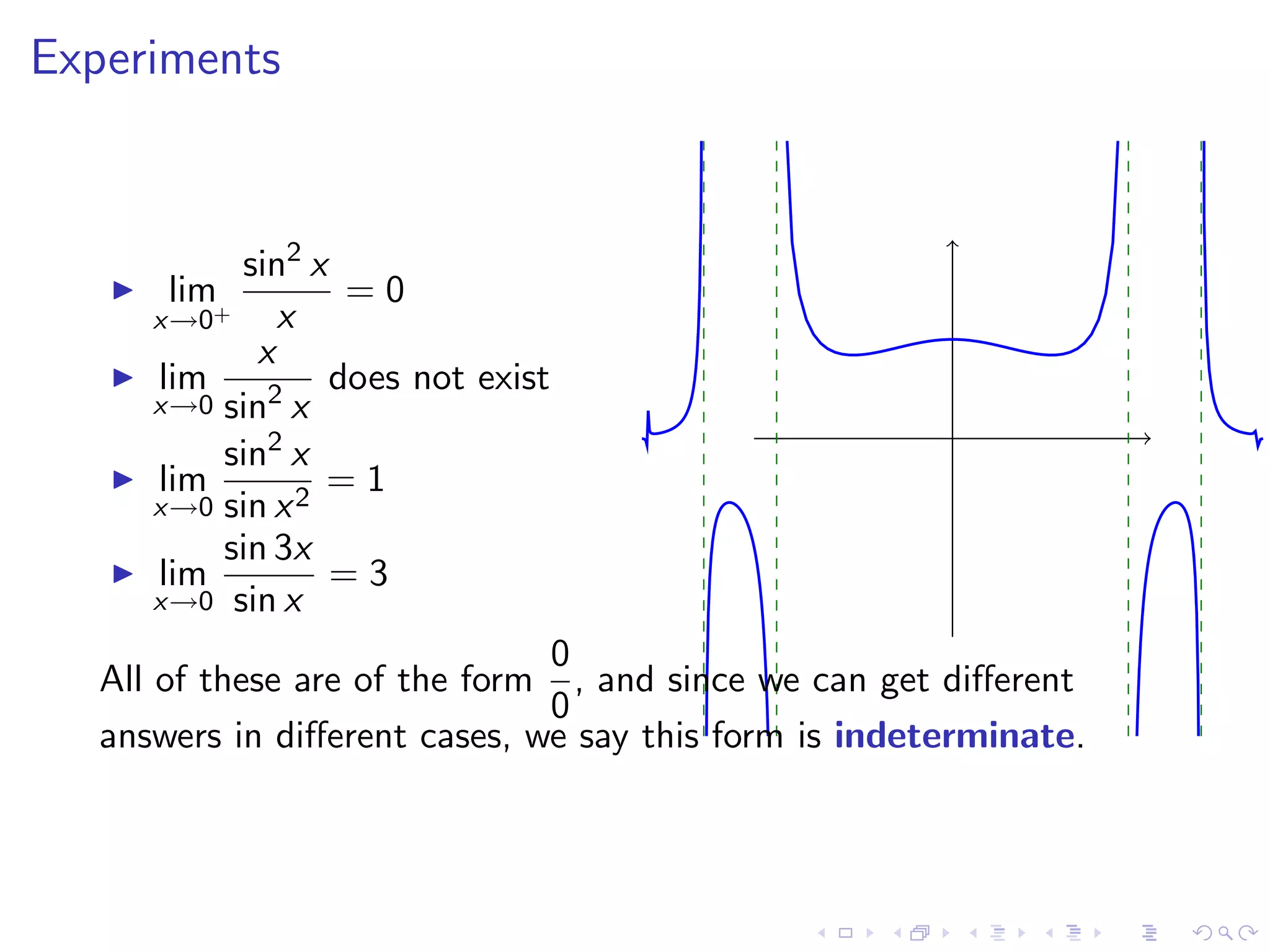 Lesson 25: Indeterminate Forms and L'Hôpital's Rule