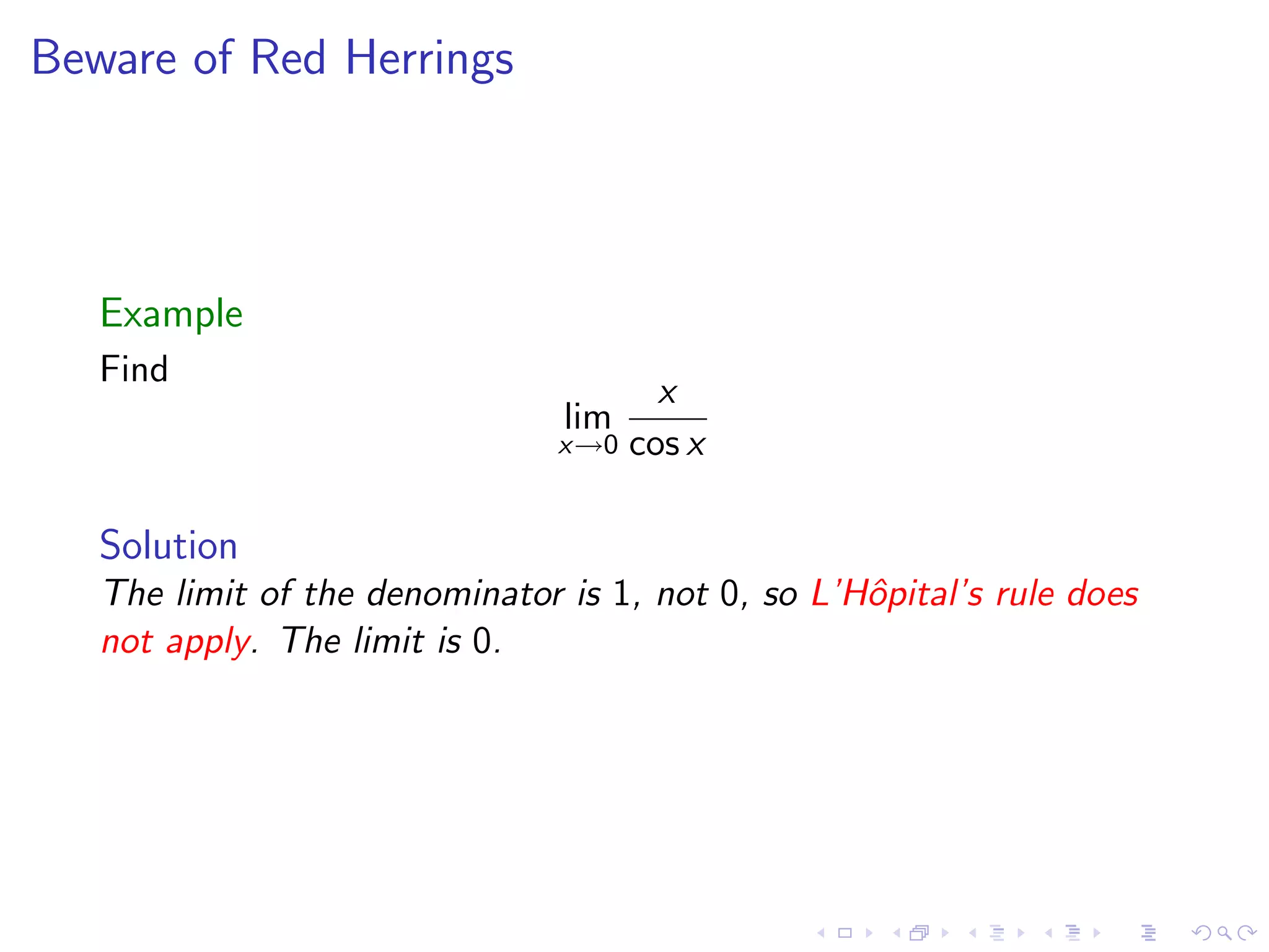 Lesson 25: Indeterminate Forms and L'Hôpital's Rule