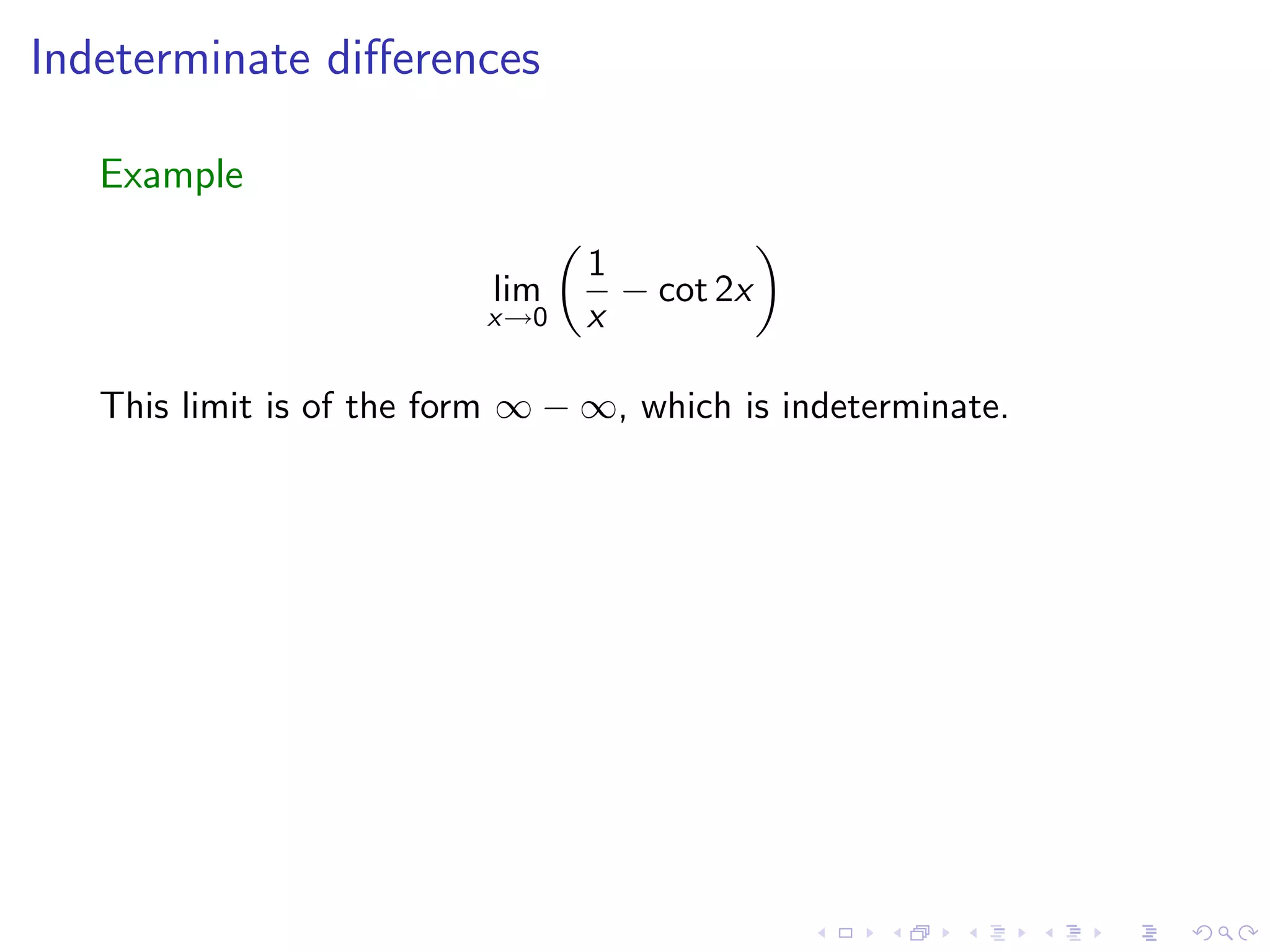 Lesson 25: Indeterminate Forms and L'Hôpital's Rule