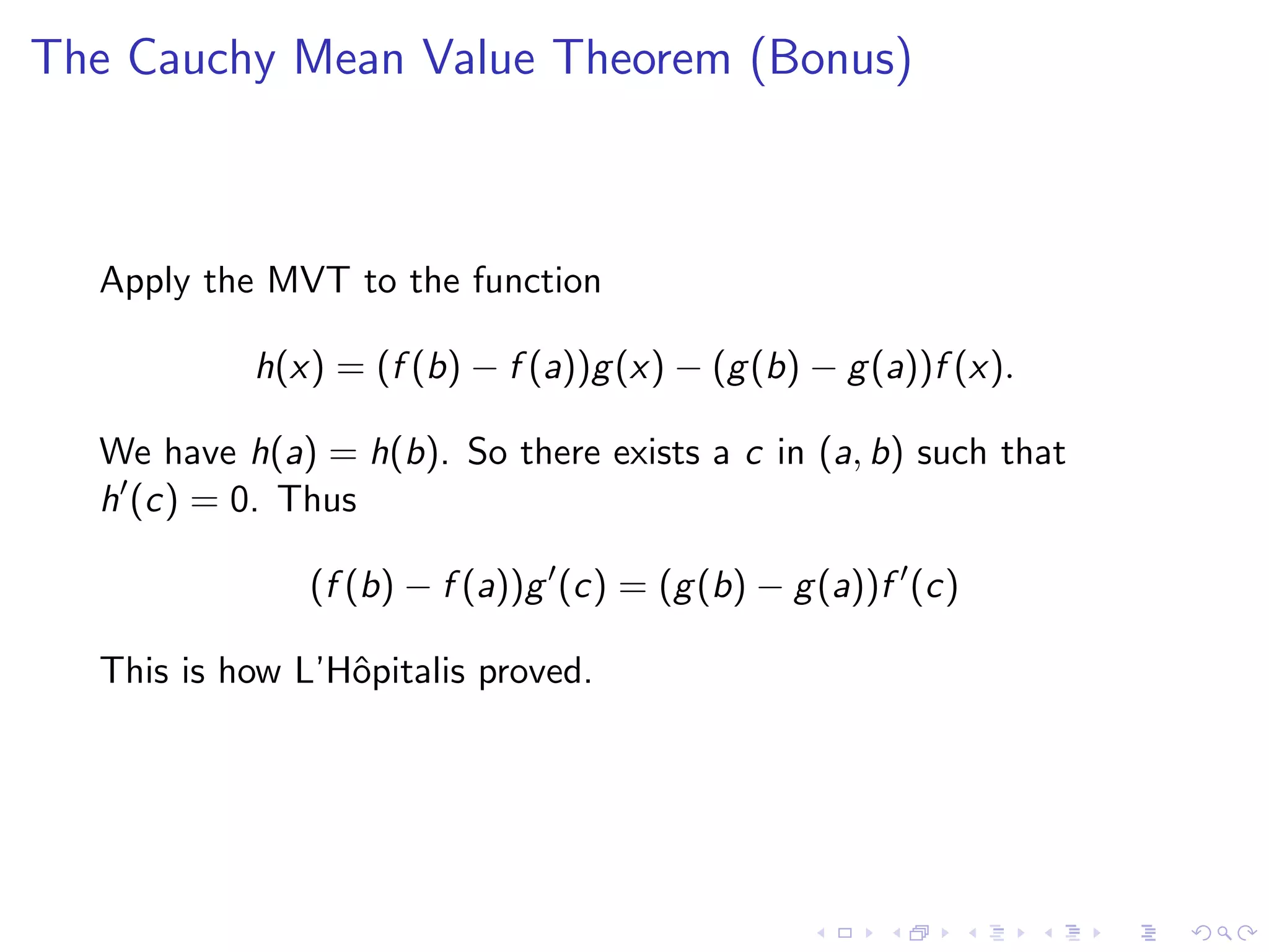 Lesson 25: Indeterminate Forms and L'Hôpital's Rule