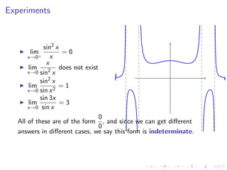 Lesson 25: Indeterminate Forms and L'Hôpital's Rule