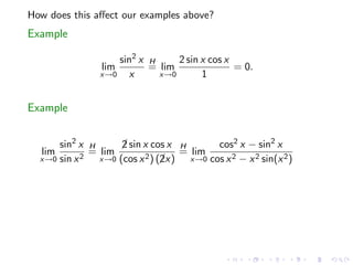 Lesson 25: Indeterminate Forms and L'Hôpital's Rule