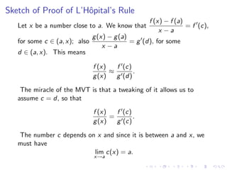 Lesson 25: Indeterminate Forms and L'Hôpital's Rule