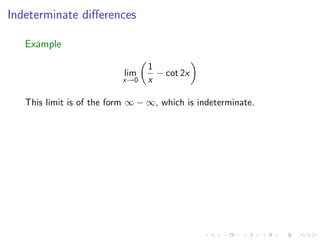 Lesson 25: Indeterminate Forms and L'Hôpital's Rule
