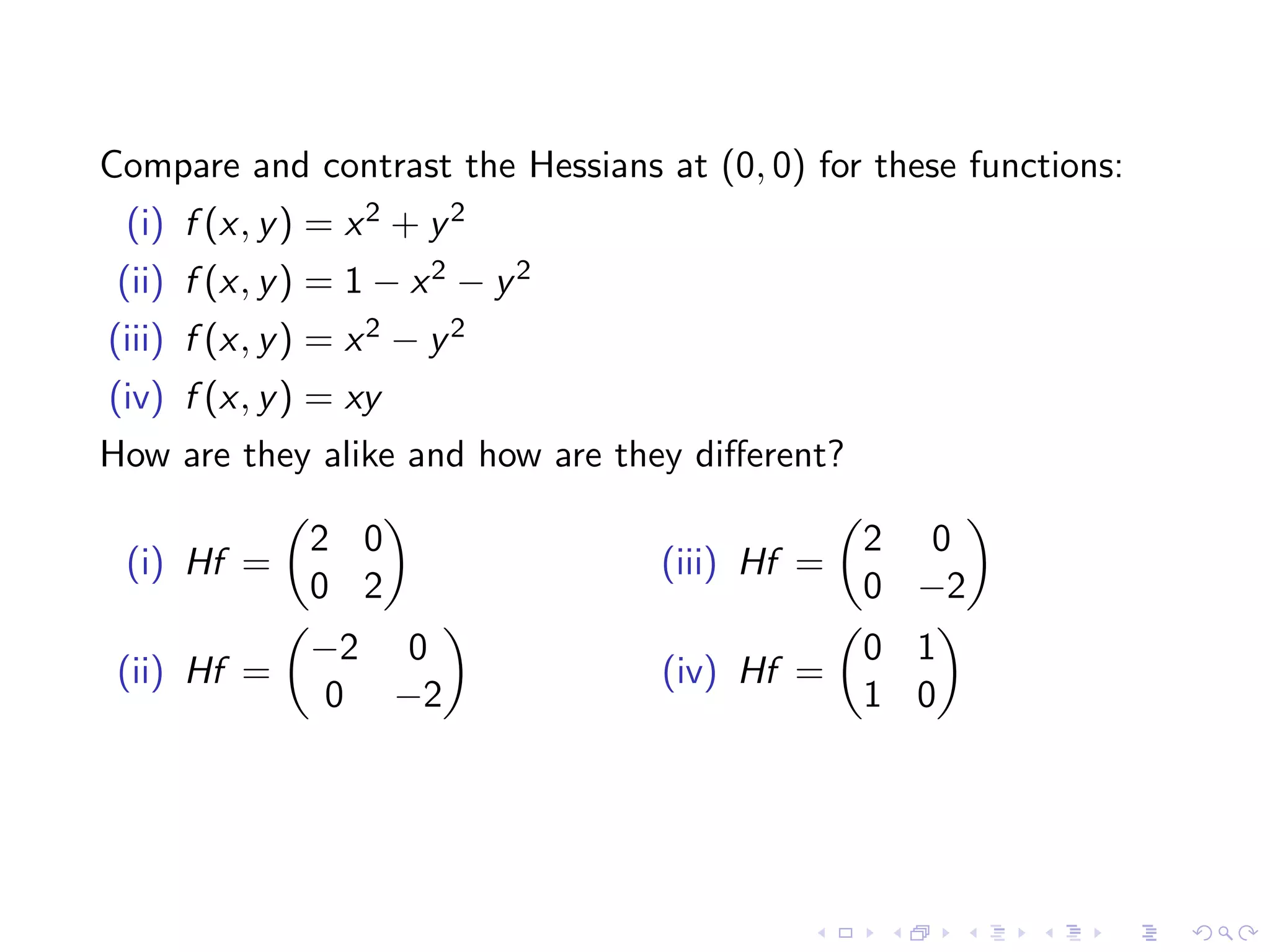 Lesson 25: Unconstrained Optimization I