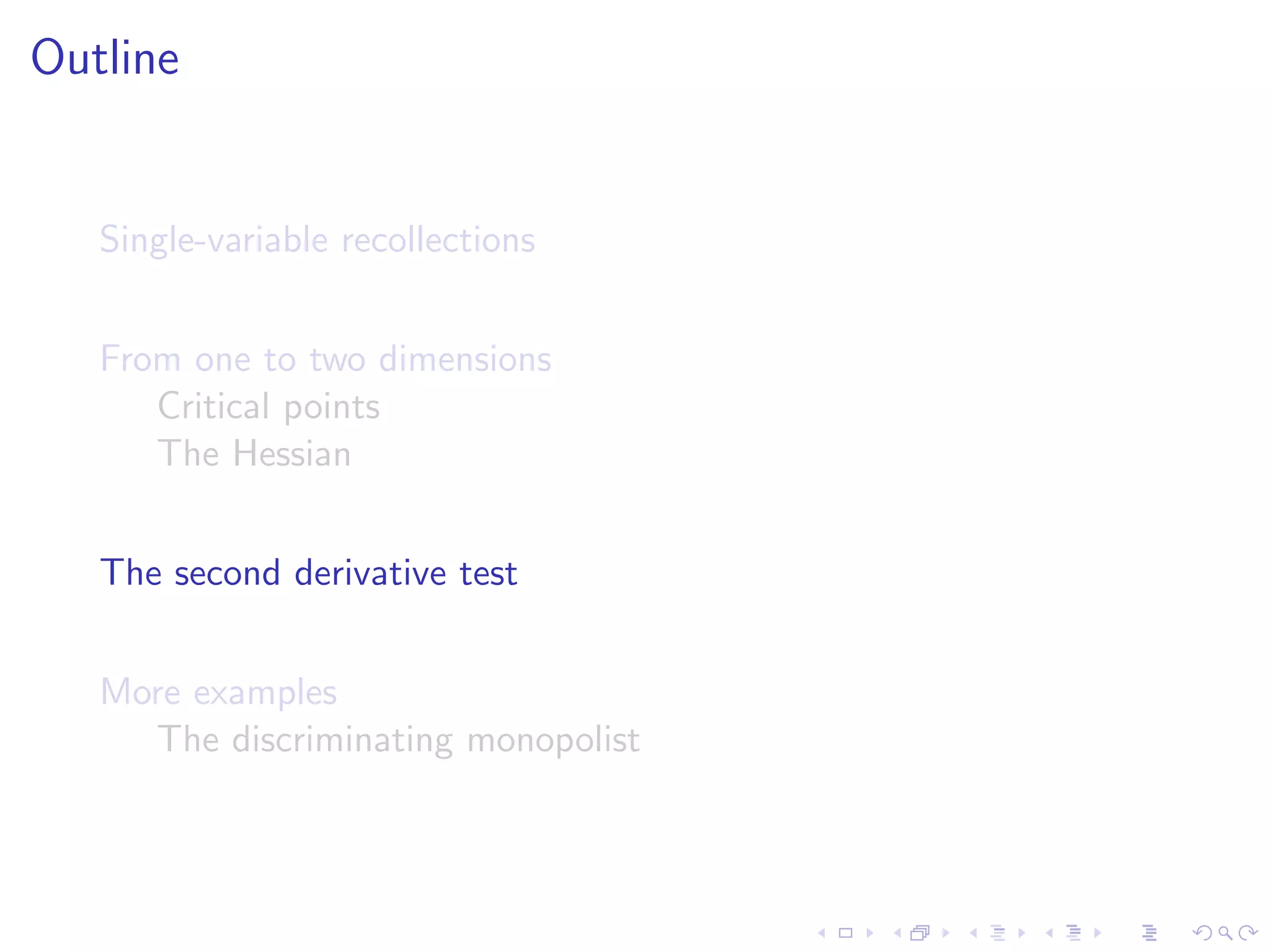 Lesson 25: Unconstrained Optimization I