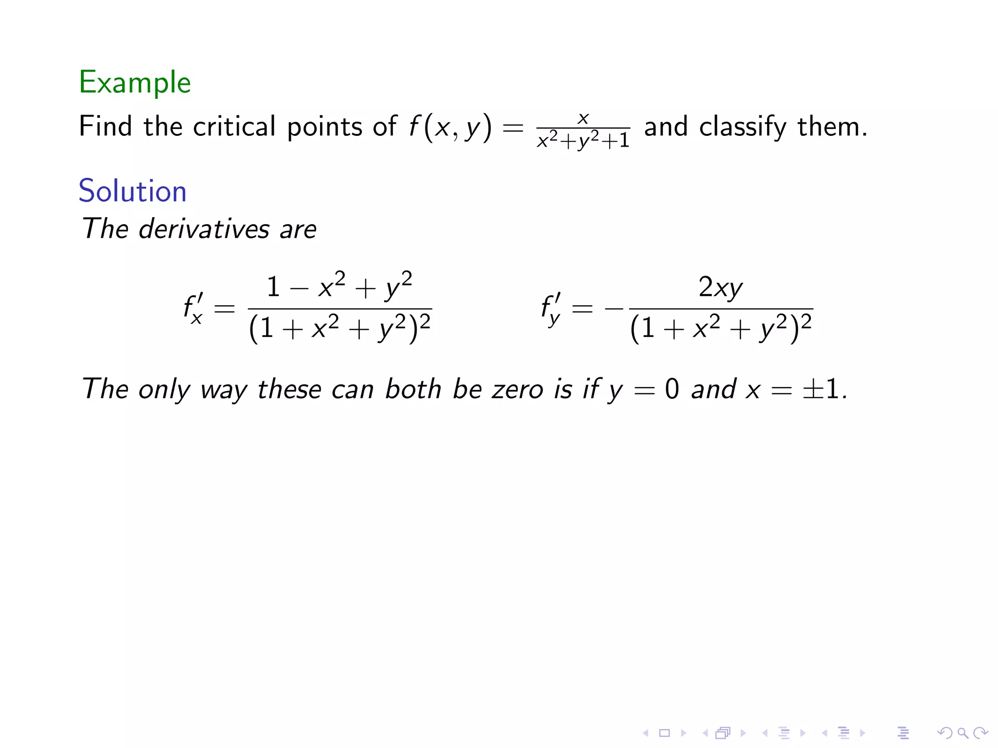 Lesson 25: Unconstrained Optimization I