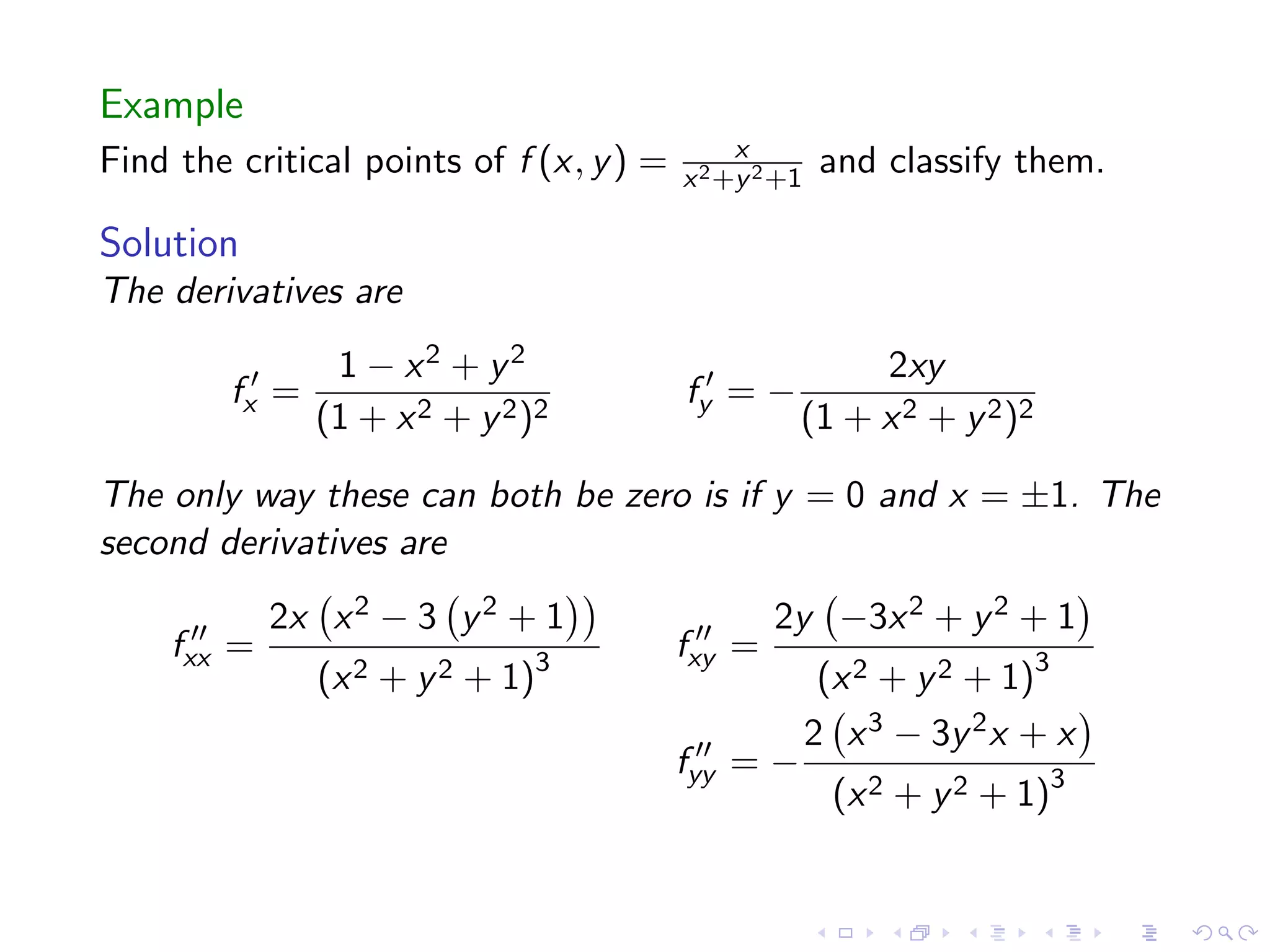 Lesson 25: Unconstrained Optimization I