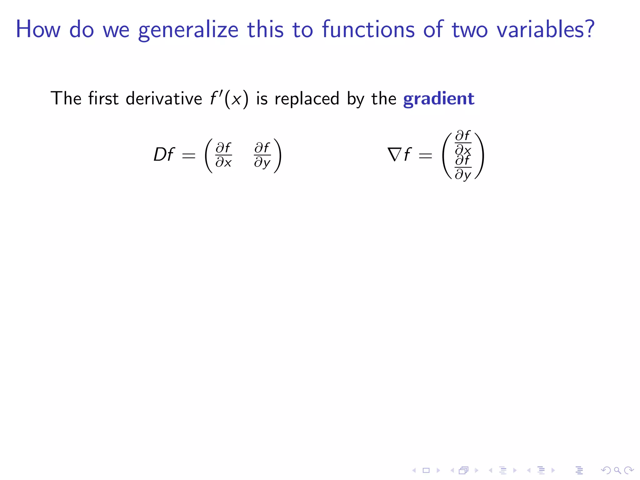 Lesson 25: Unconstrained Optimization I