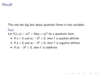 Lesson 25: Unconstrained Optimization I