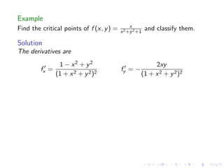 Lesson 25: Unconstrained Optimization I
