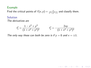 Lesson 25: Unconstrained Optimization I