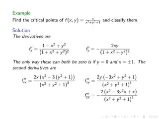 Lesson 25: Unconstrained Optimization I