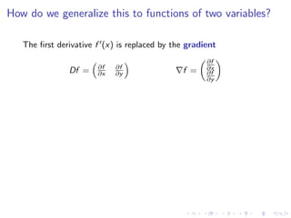 Lesson 25: Unconstrained Optimization I
