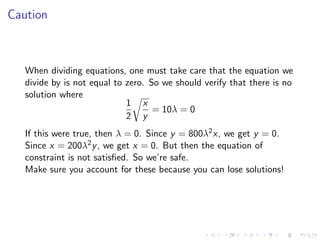 Lesson 27: Lagrange Multipliers I